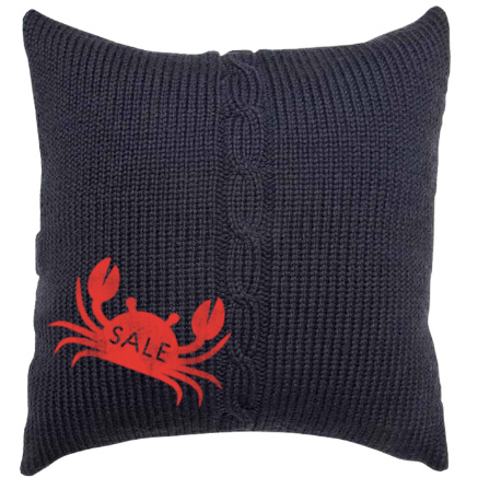 Chunky Cable Cushion Cover - Charcoal