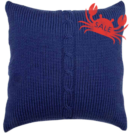 Chunky Cable Cushion Cover - Indigo
