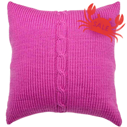Chunky Cable Cushion Cover - Lipstick