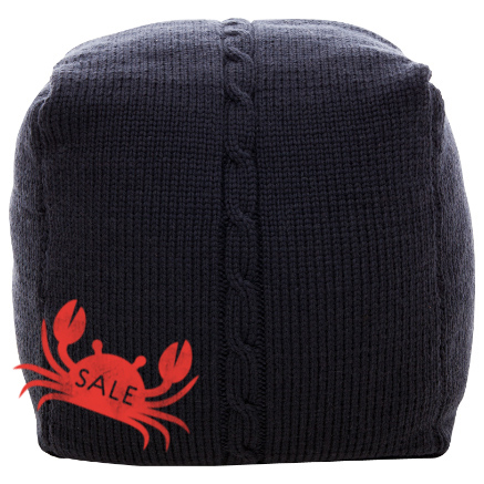 Chunky Cable Pouf - Charcoal