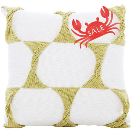 Twist Cushion Cover - Cream / Celery
