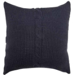 Chunky Cable Cushion - Charcoal