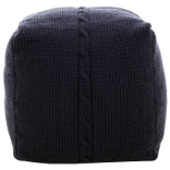 Chunky Cable Pouf - Charcoal