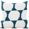 Twist Cushion - Cream / Teal