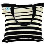 Beach Bag - Striped Black