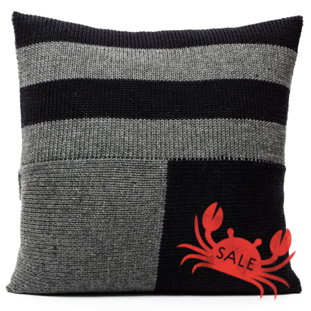 Blocks Cushion Cover - Black and Grey