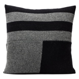 Blocks Cushion Cover - Black and Grey