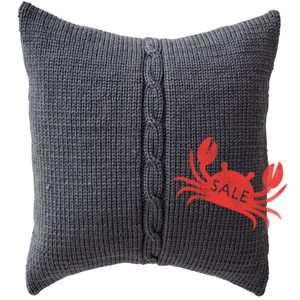 Chunky Cable Cushion Cover - Smoke