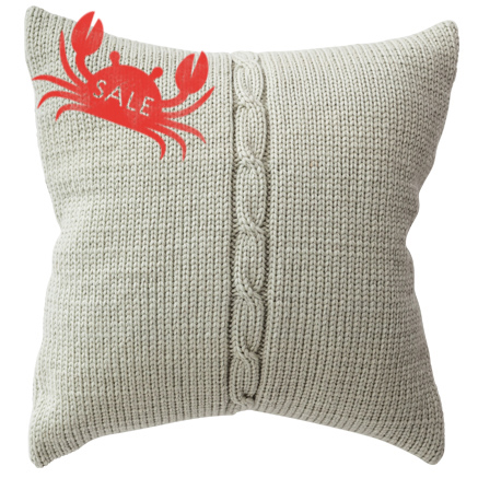 Chunky Cable Cushion Cover - Water Green