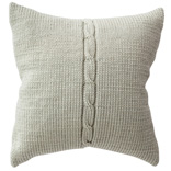 Chunky Cable Cushion - Water Green
