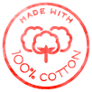 Made with 100% Cotton