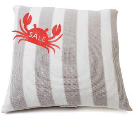 Deckchair Cushion Cover - Silver