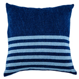 Denim Cushion Cover - Dark Wash / Narrow Stripes