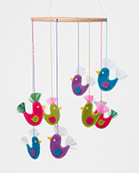 Xmas Decorations - Felt Birds Mobile
