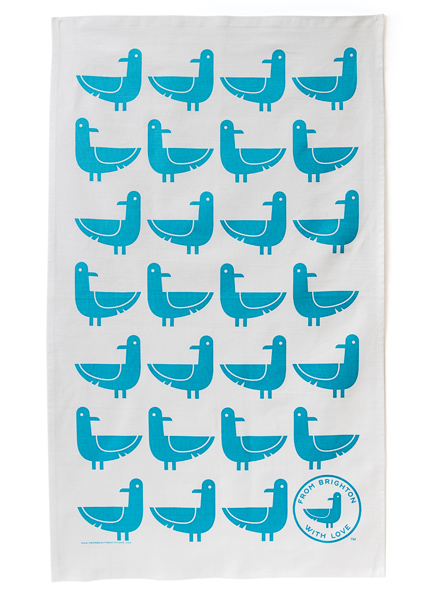 Oscar the Seagull Cotton Tea Towel