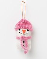 Xmas Decorations - Pink Snowman